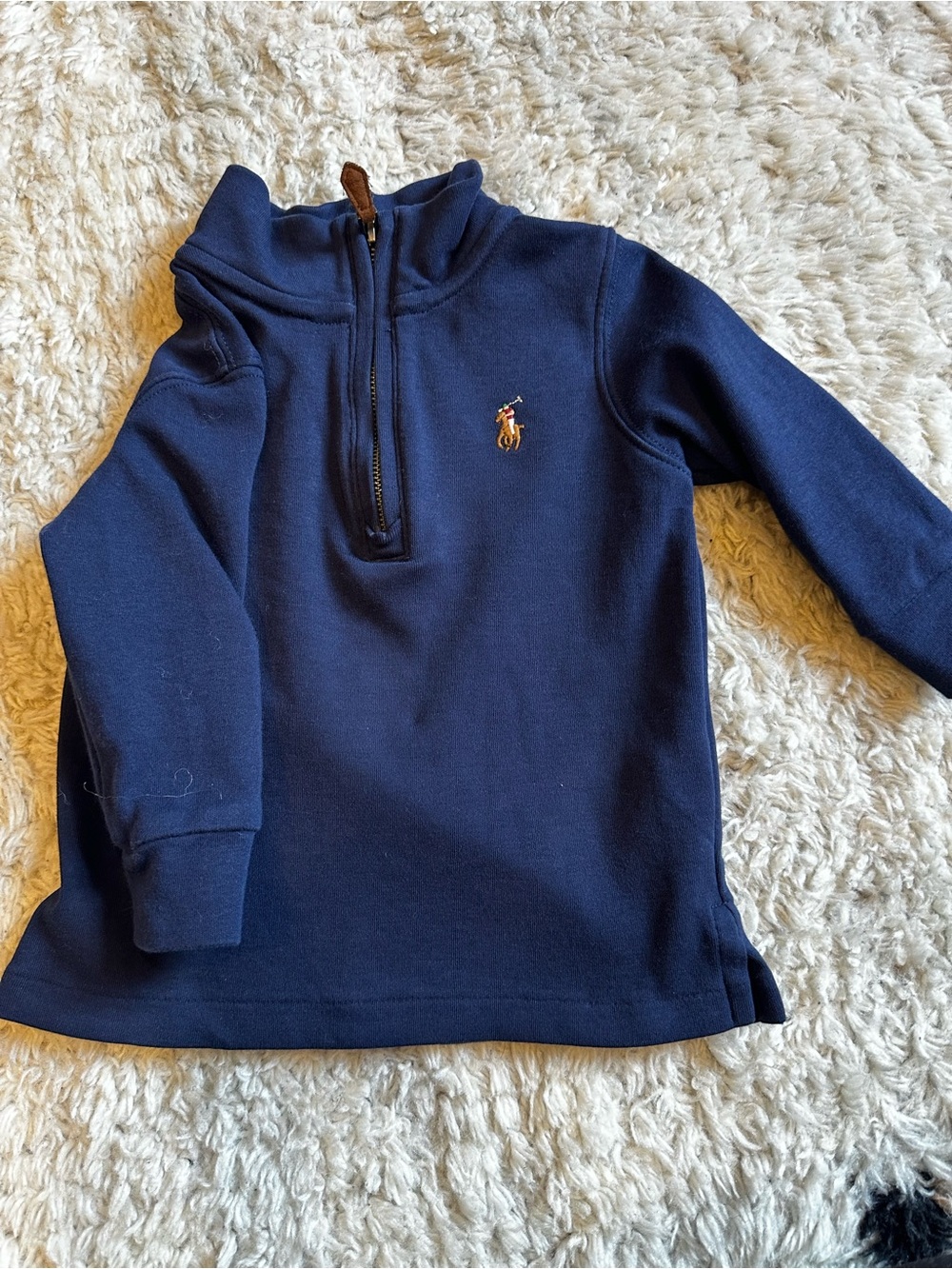Ralph Lauren Navy Polo Half-Zip Pullover for Baby